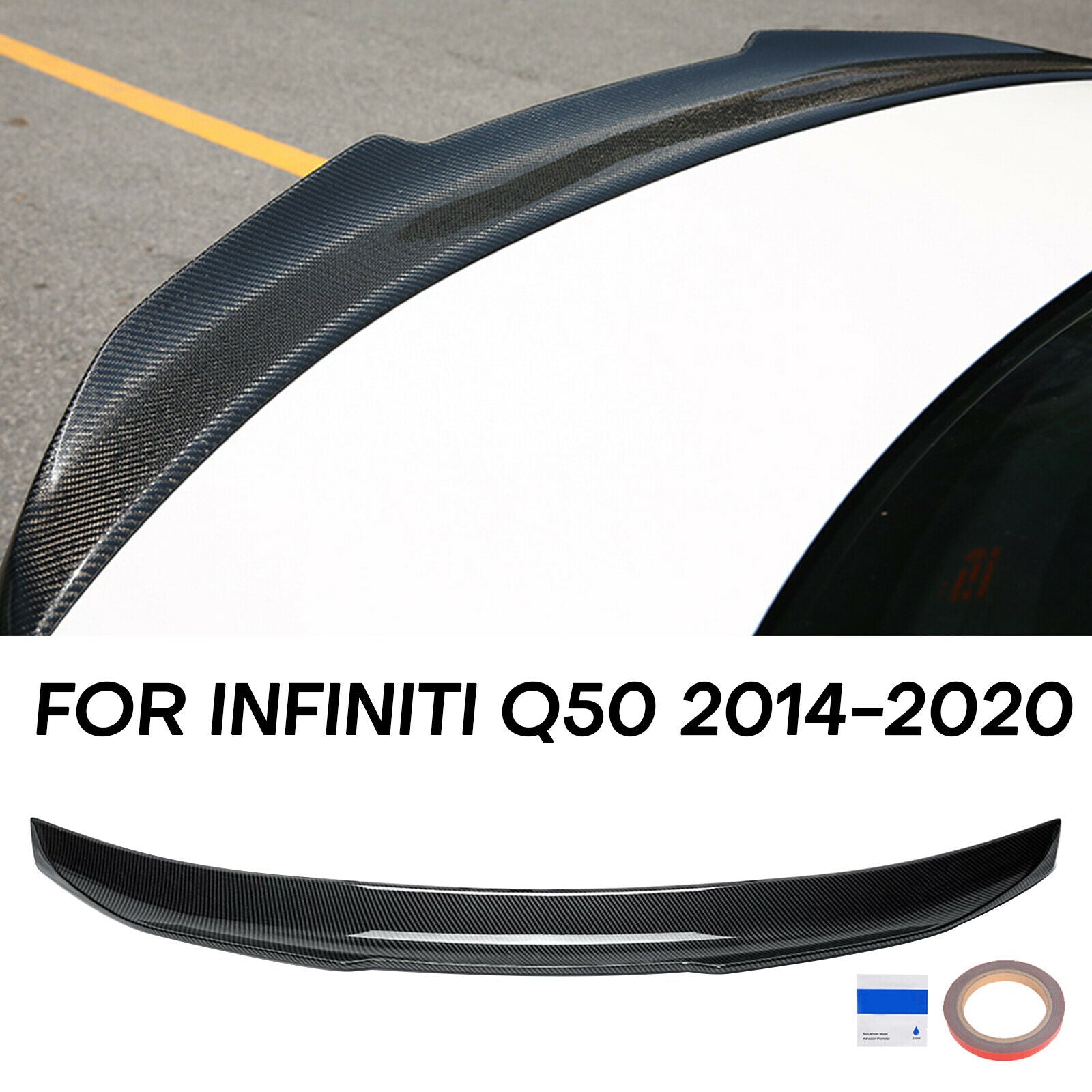 Rear Trunk Lip PSM Style for 14-20 INFINITI Q50