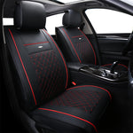 red front 5-Seat Car Seat Cover, Luxury Leather Lattice