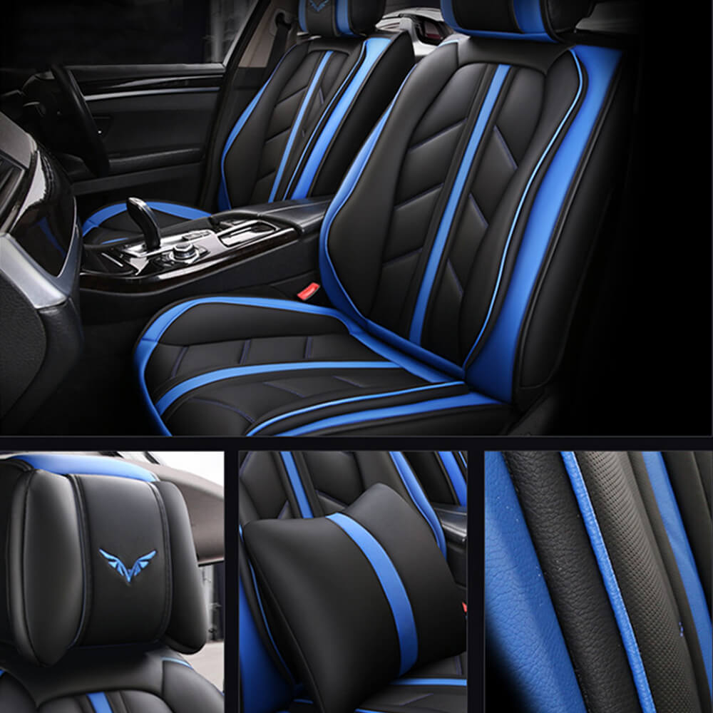 display of Deluxe Leather Car Seat Covers