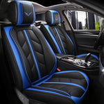 blue Deluxe Leather Car Seat Covers