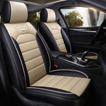 beige Car Seat Covers Luxury Leather 5 Seats
