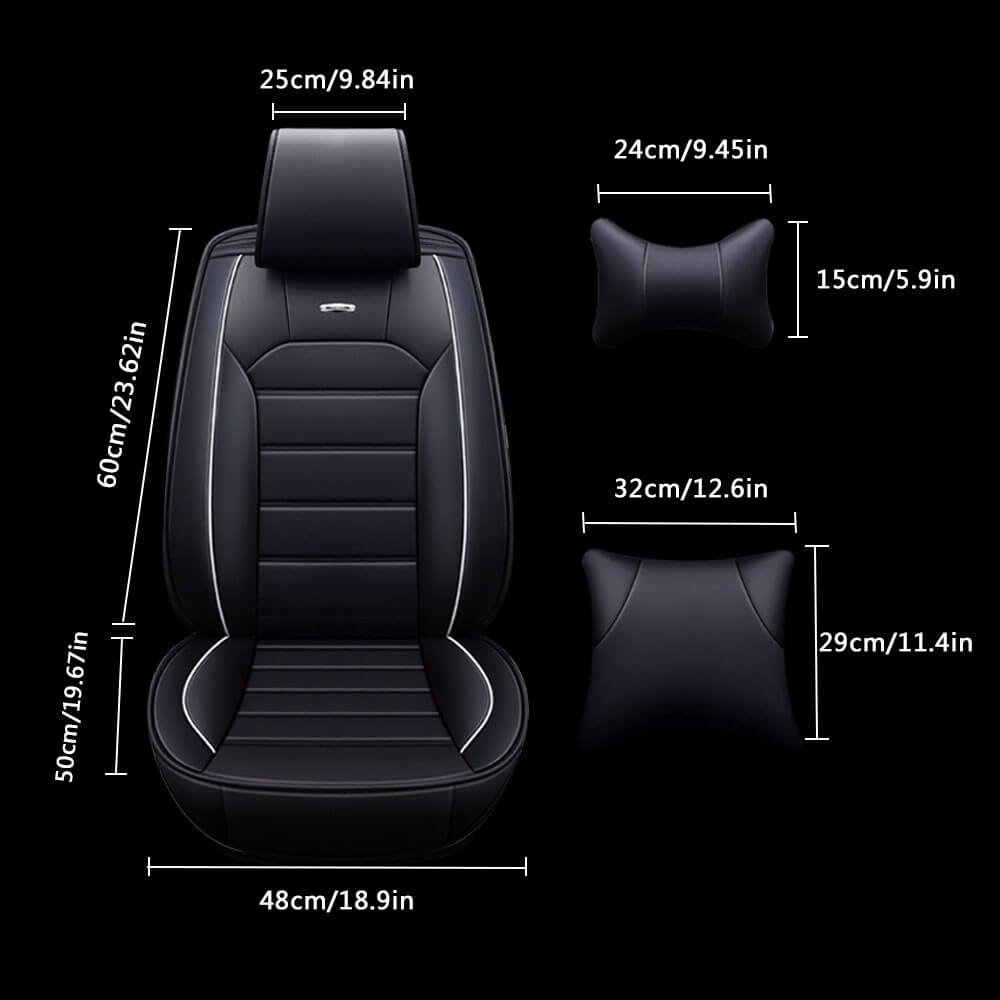size of Car Seat Covers Luxury Leather 5 Seats