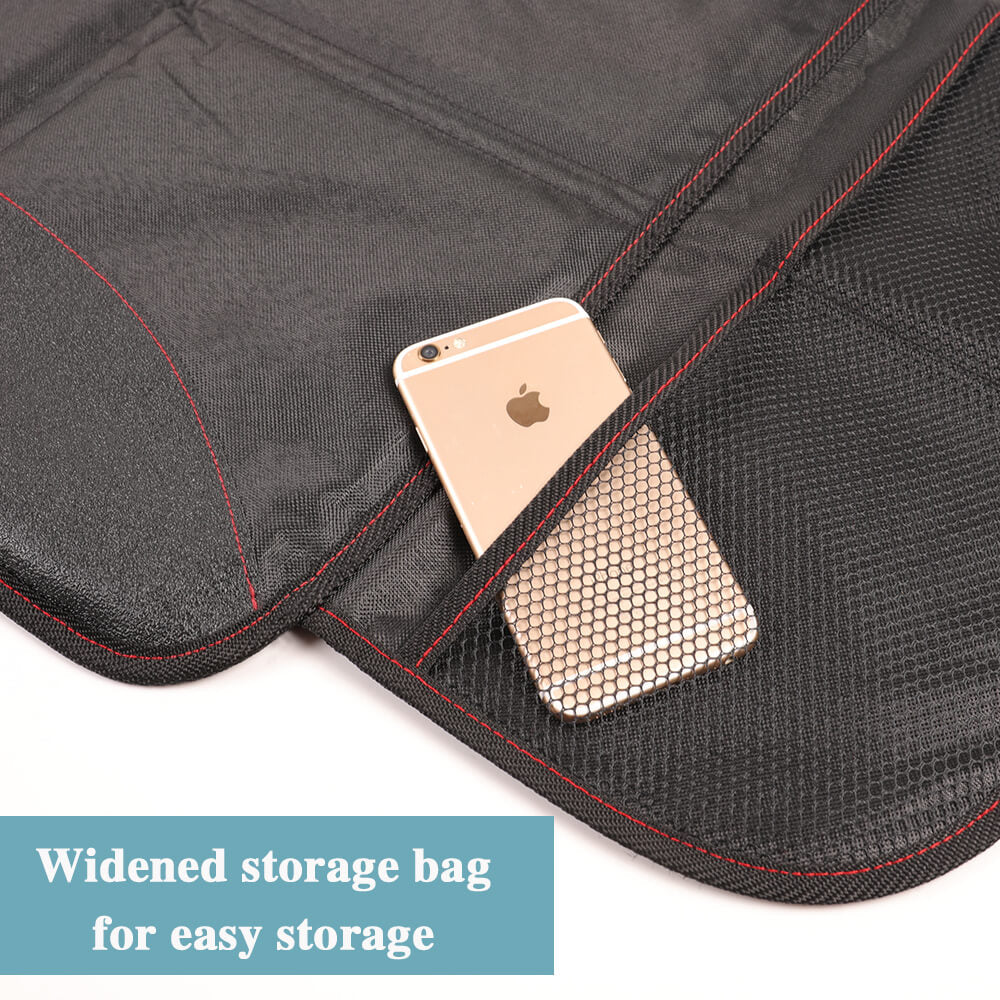 Car Seat Protector Back Seat Organizer Kick Mat Cover has widened storage bags