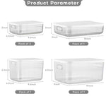 Size of Clear Plastic Storage Bin Container w/ Lid, 5Pcs