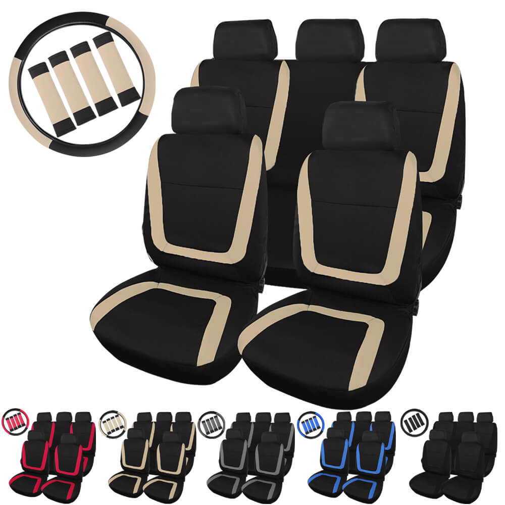Cloth Seat Covers for Cars, 9Pcs