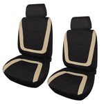 beige front Cloth Seat Covers for Cars, 9Pcs