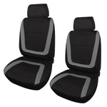 gray front Cloth Seat Covers for Cars, 9Pcs