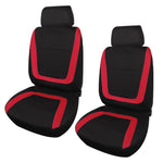 red front Cloth Seat Covers for Cars, 9Pcs