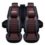 coffee Car Seat Covers Luxury Leather 5 Seats