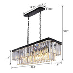 Size of Crystal Ceiling Light Chandelier 2 tier