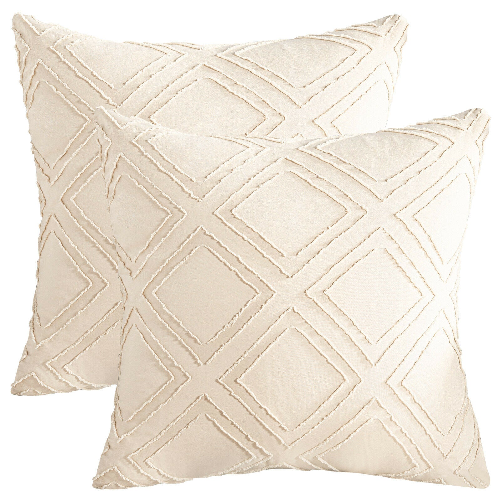 Cushion Cover Pillowcase, 2pcs beige