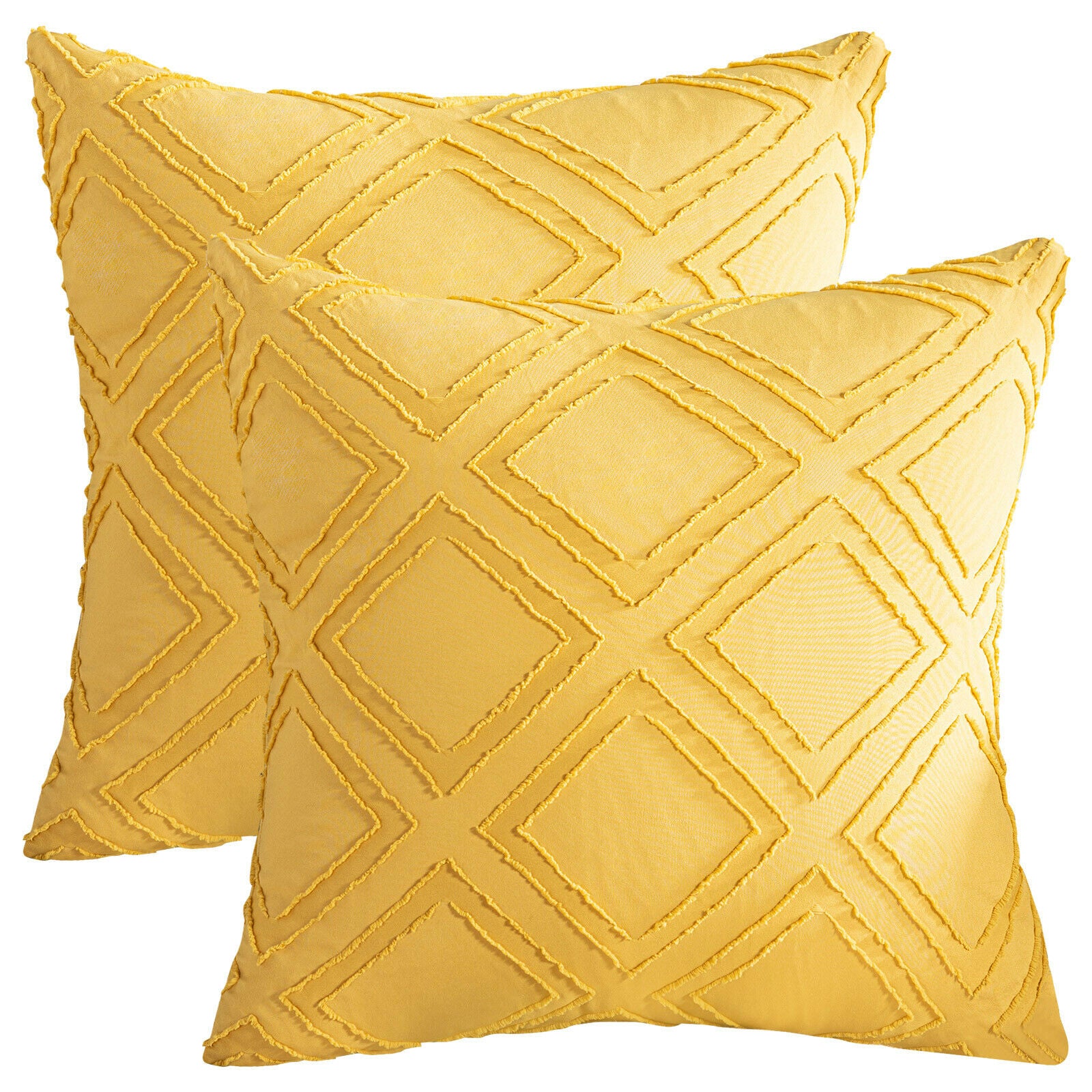 Cushion Cover Pillowcase, 2pcs yellow