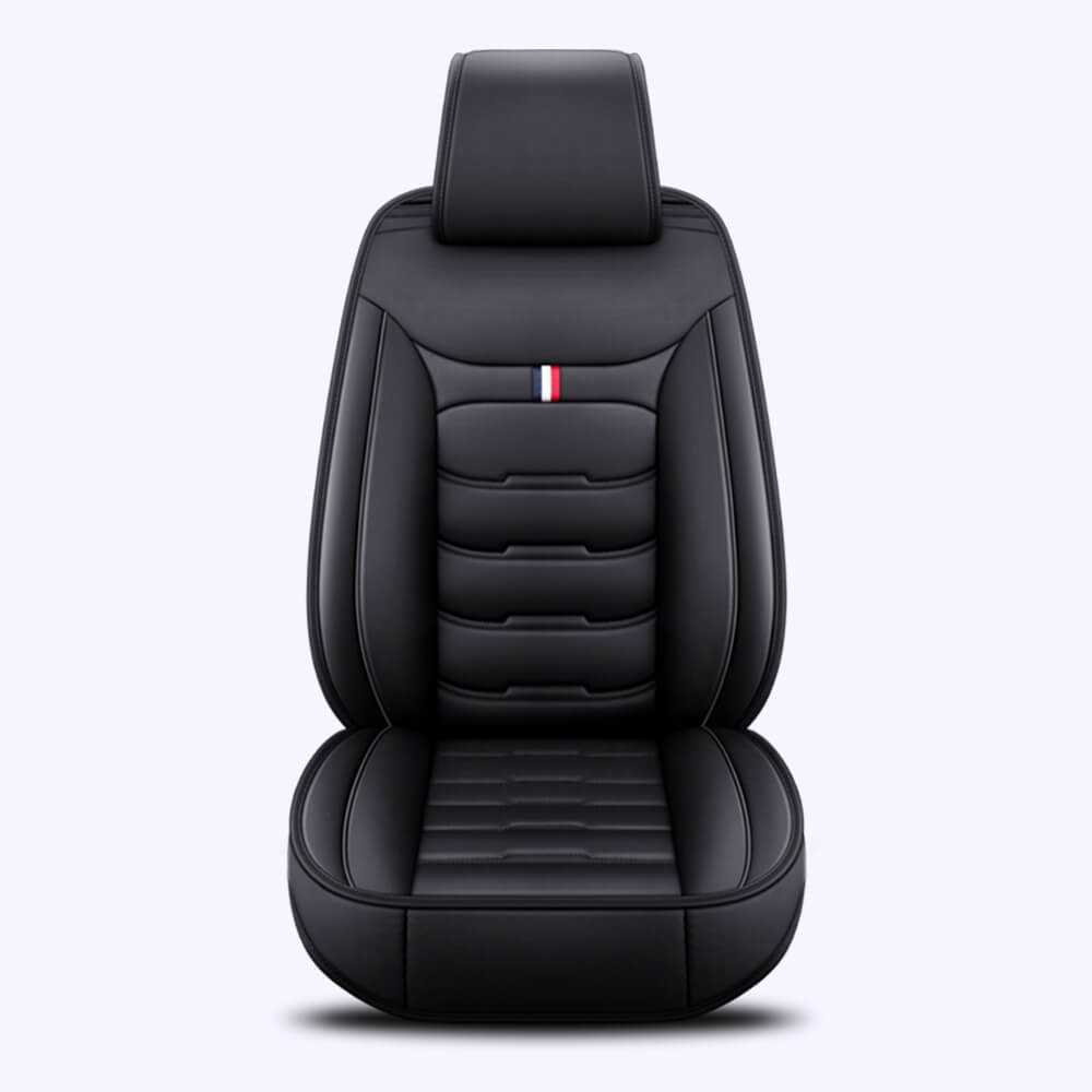 black of Front Car PU Leather Seat Cover