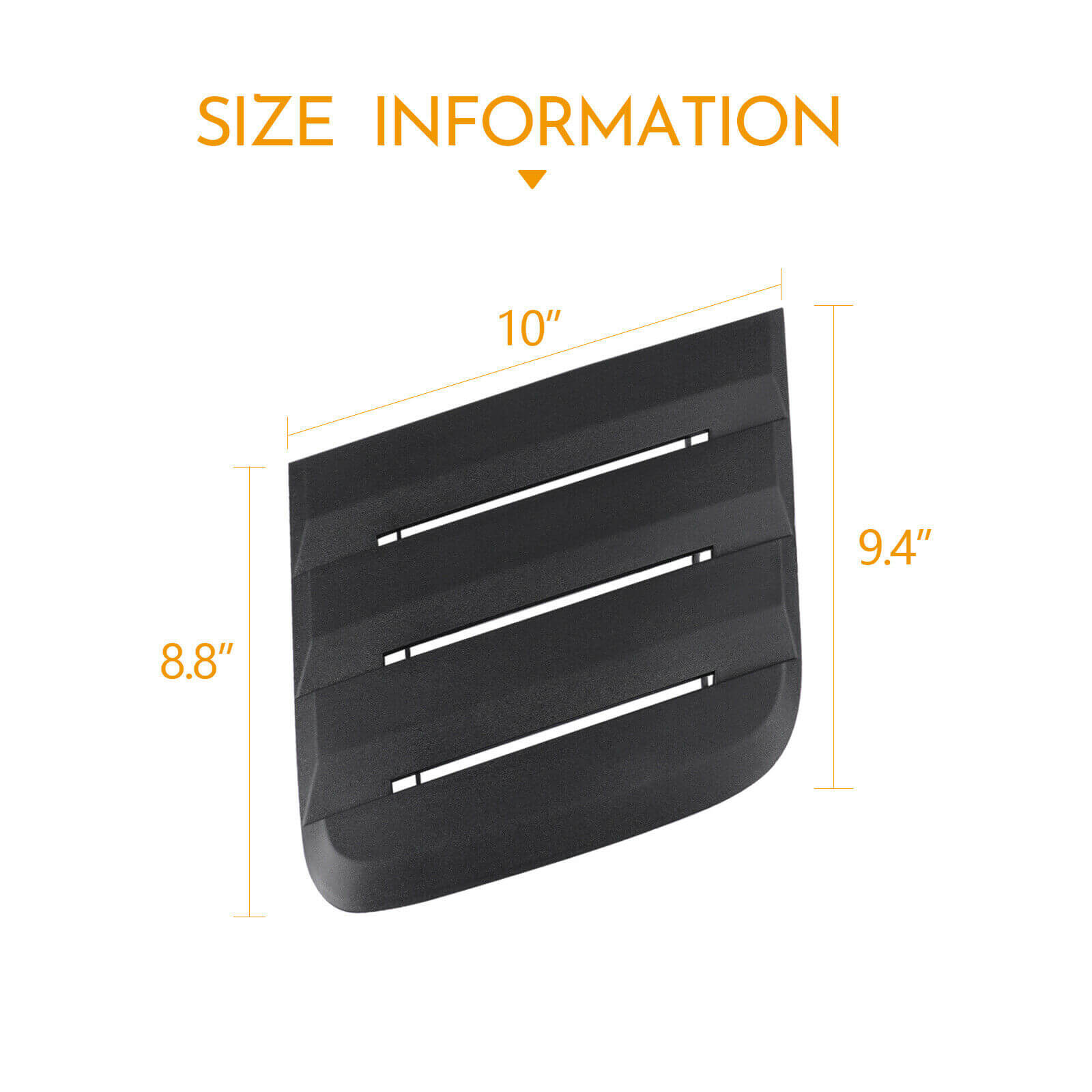Front Hood Air Vent Molding Cover size