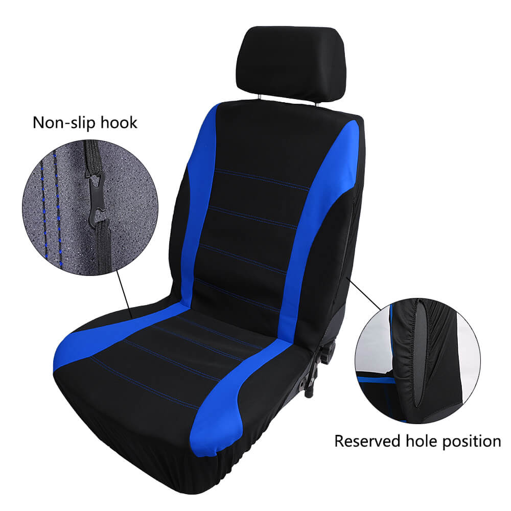 design of Fabric Car Seat Covers w/ Headrest Covers