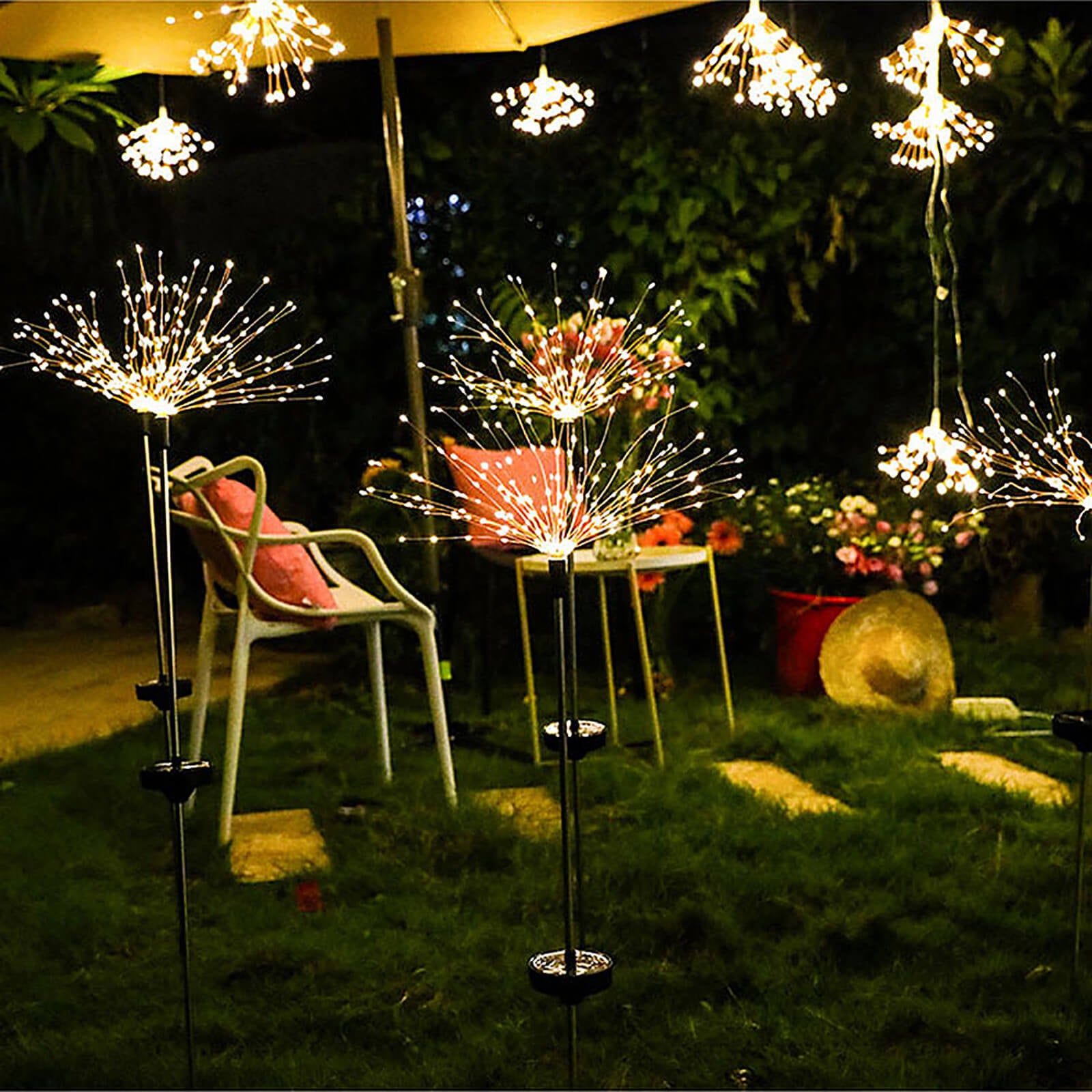 Garden Stake Firework Light, 2 Pcs - BCBMALL