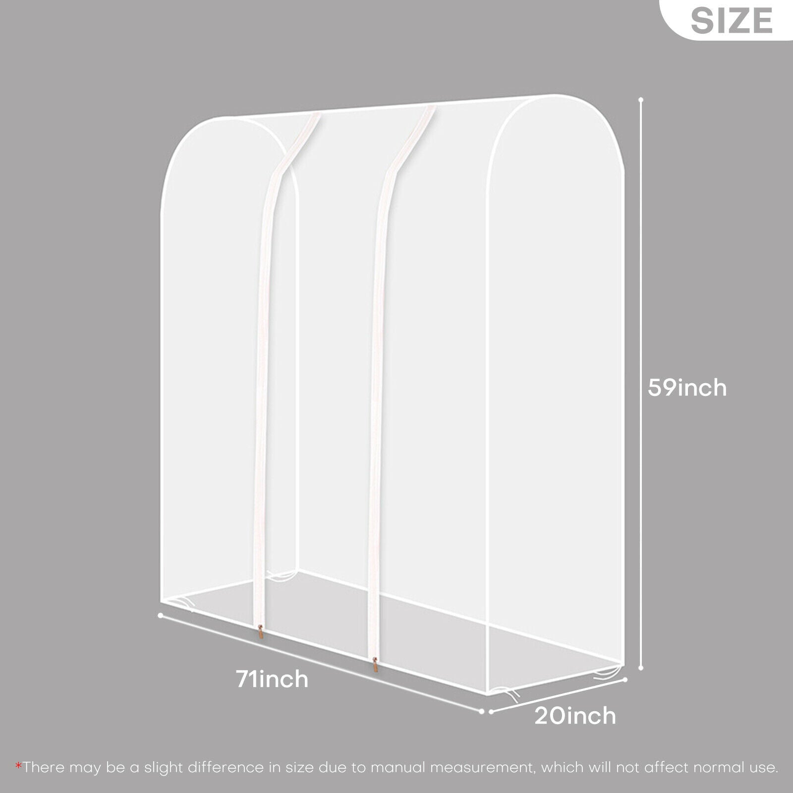 Size of Garment Rack Hanging Dust Cover Organizer