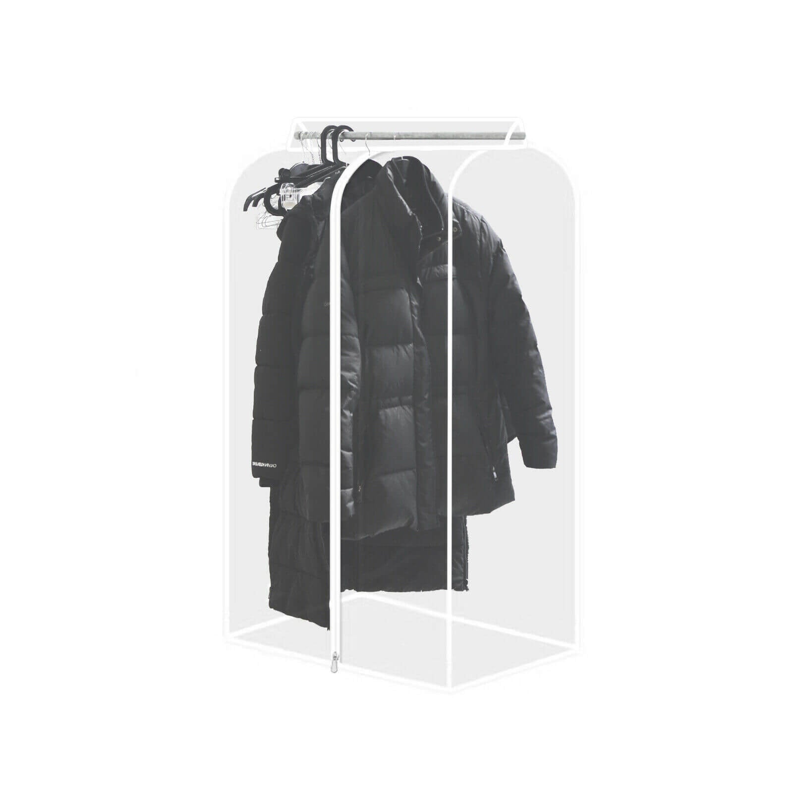 using display of Hanging Garment Dust Cover Organizer