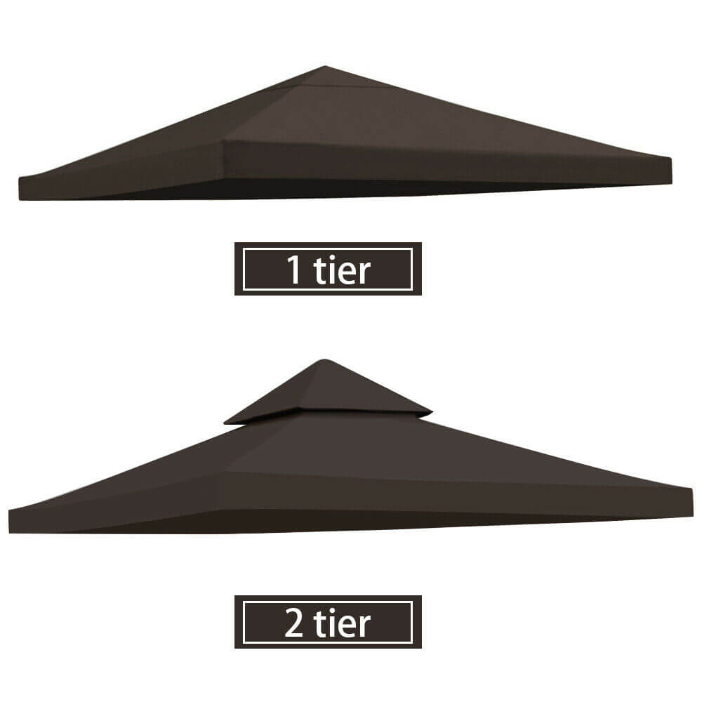 Design of 1/2Tier 10' Gazebo Top Tent Cover Sunshade Canopy Replacement