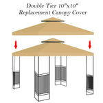Usage of 1/2Tier 10' Gazebo Top Tent Cover Sunshade Canopy Replacement