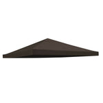 Coffee 1/2Tier 10' Gazebo Top Tent Cover Sunshade Canopy Replacement