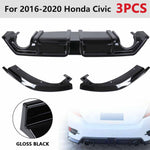 Glossy Rear Bumper Diffuser for 2016-2020 Honda Civic