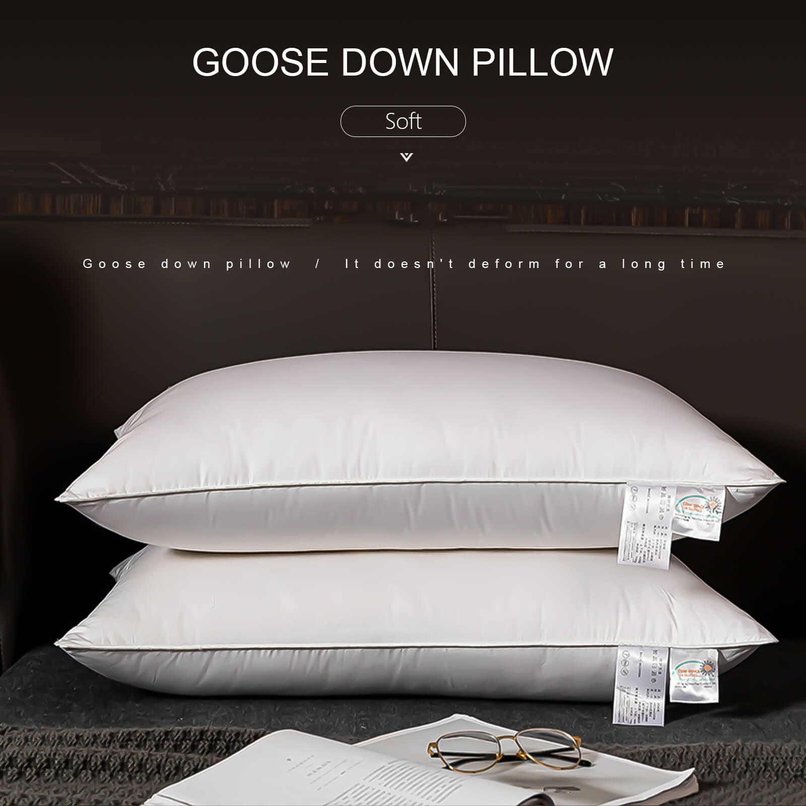 Goose Down Feather Pillow - BCBMALL
