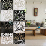 Hanging Room Divider Screen black and white display