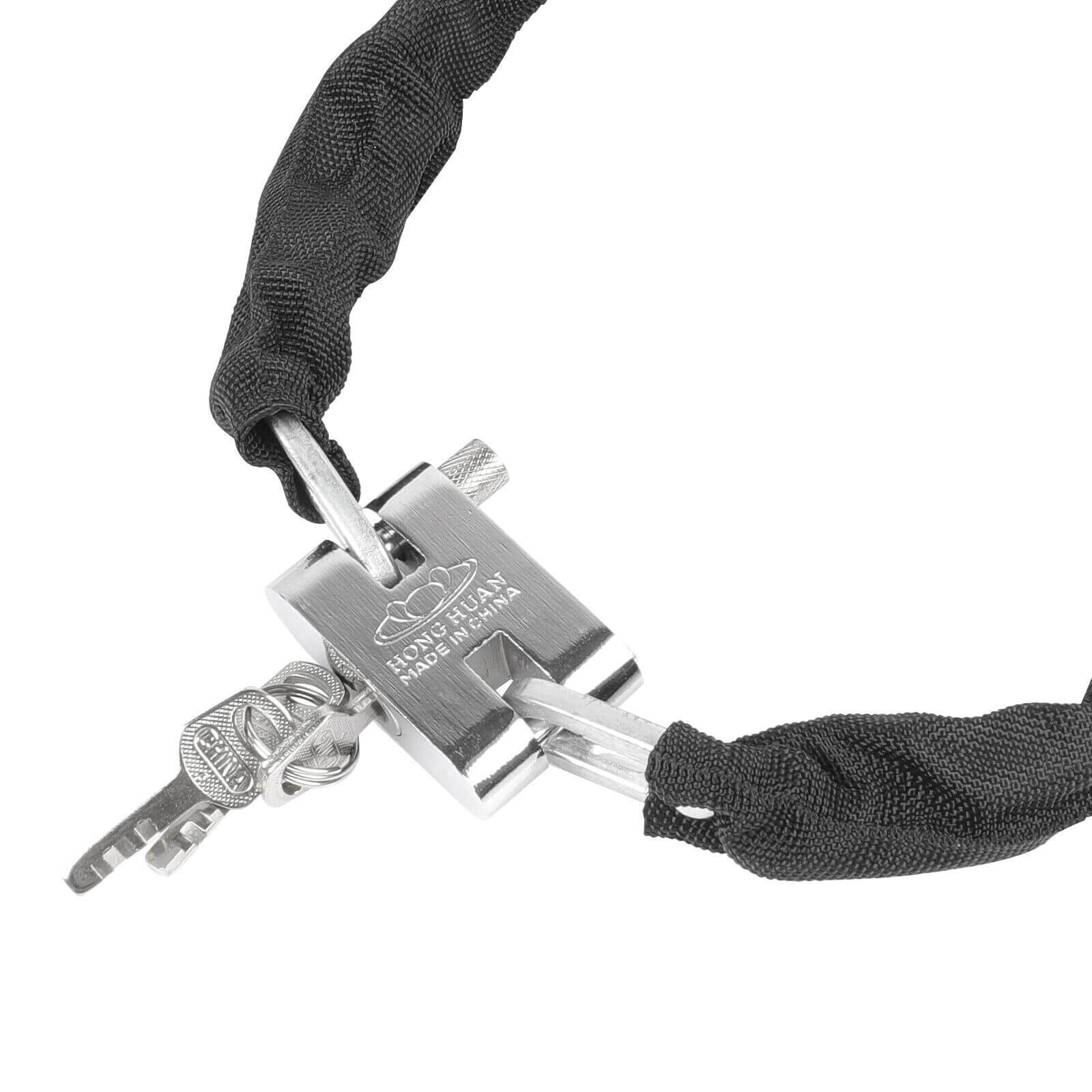 Lock and Keys of Heavy Duty Motorcycle Bike Chain Lock
