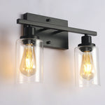 Industrial Glass Wall Light 2 lights