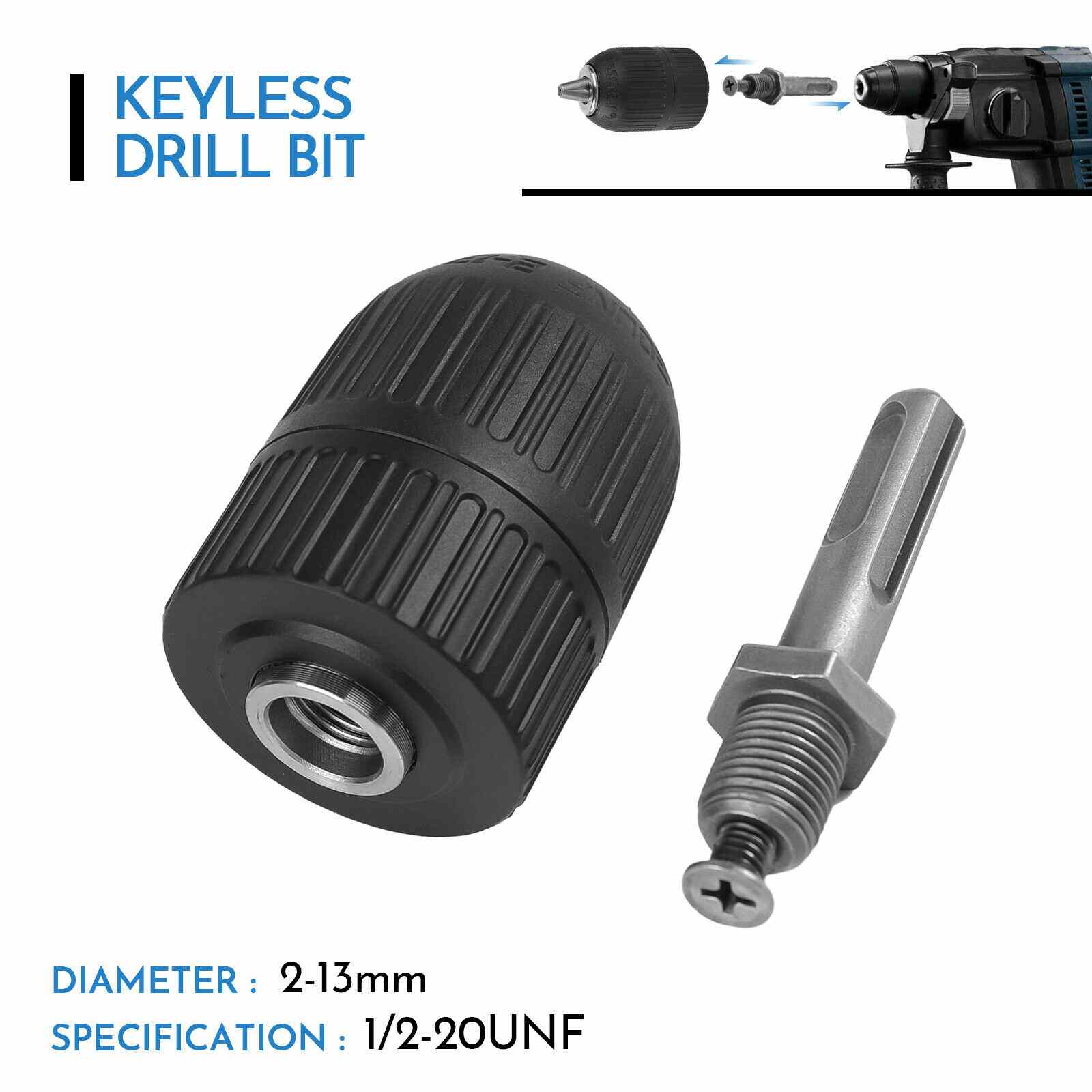 Feature of Durable 1/2" Keyless Chuck Conversion Hex Shank Adapter Drill Bit