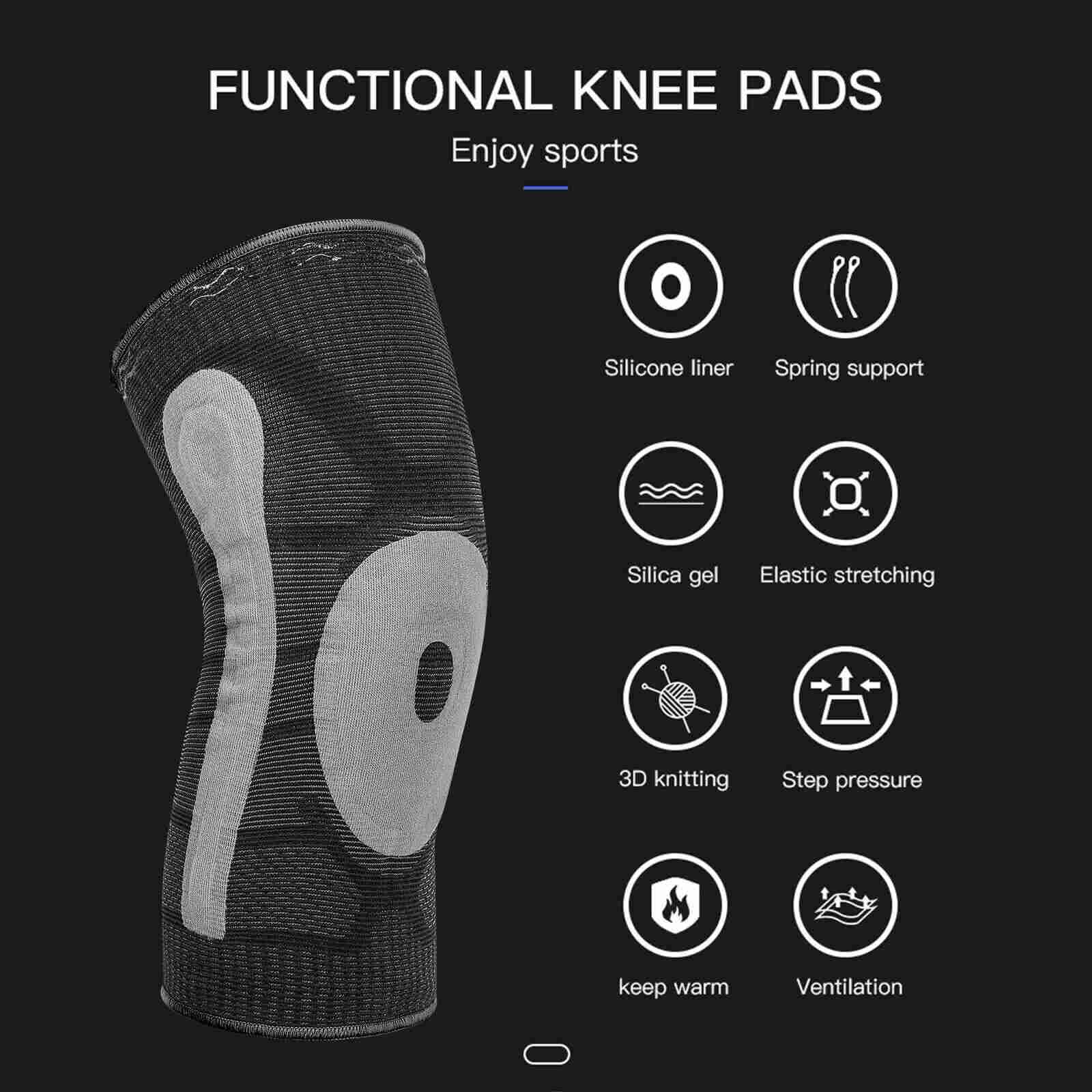 Advantages of Knee Brace w/ Patella Gel Pads Side Stabilizers, 2 Pcs