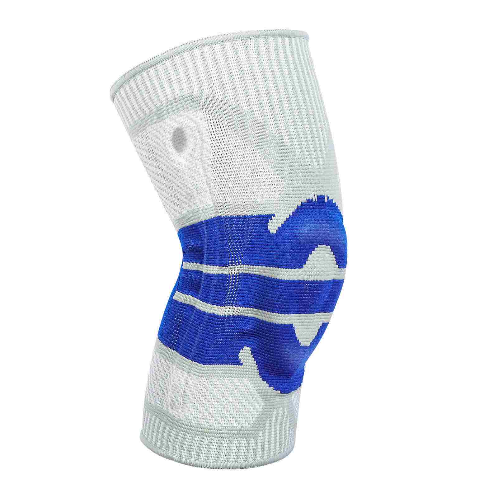 White of Knee Brace w/ Patella Gel Pads Side Stabilizers, 2 Pcs