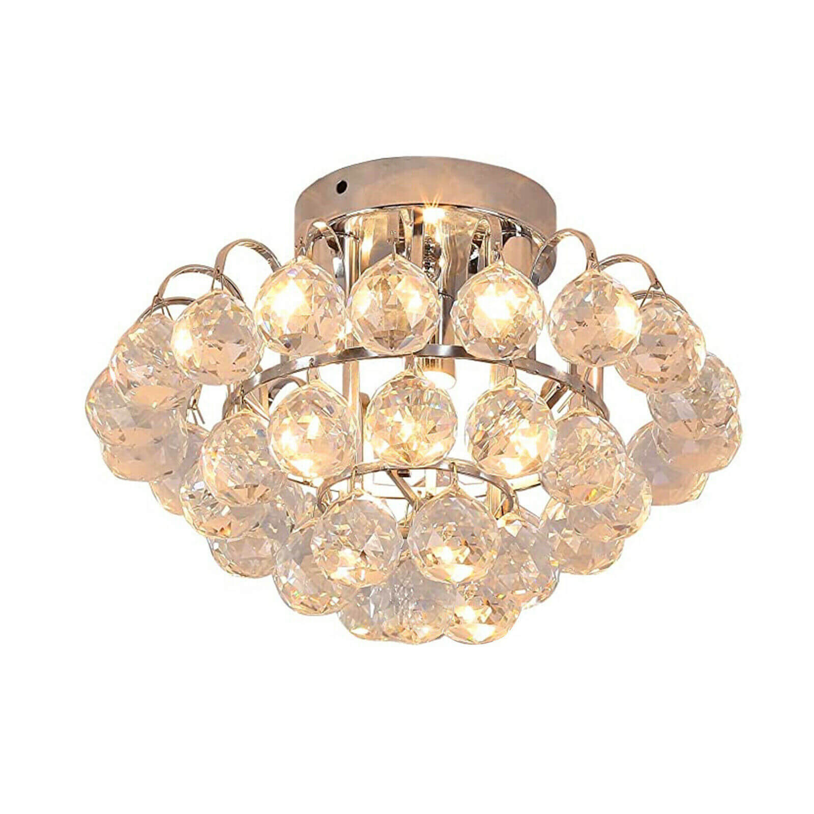 LED Crystal Ceiling Light gold 