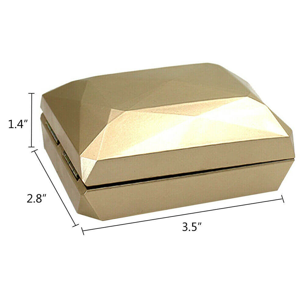gold size of LED Lighted Ring Jewelry Velvet Box Case