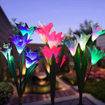 LED Solar Powered Lights Lily Flower Light - BCBMALL