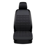 black Leather Linen Car Seat Cover