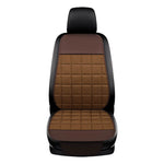 coffee Leather Linen Car Seat Cover