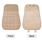 beige of Leather Linen Car Seat Cover