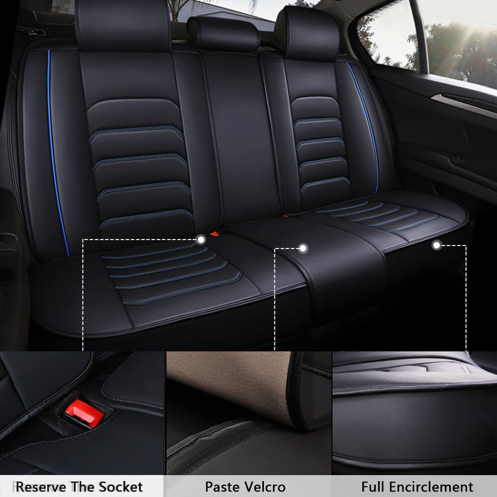 feature of Leather Seat Covers Universal Fit 5 Seats Car