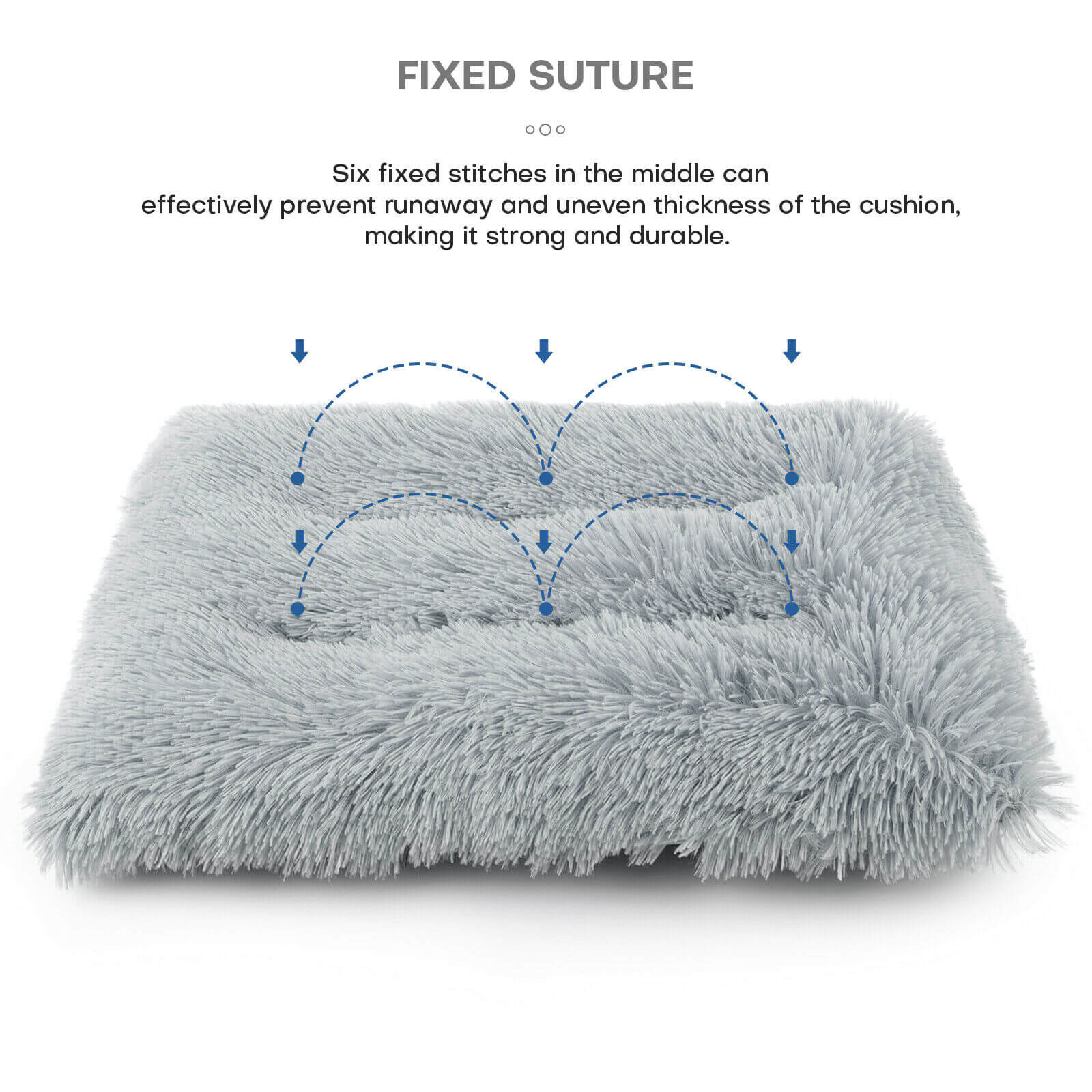 FEATURE OF Long Plush Pet Bed