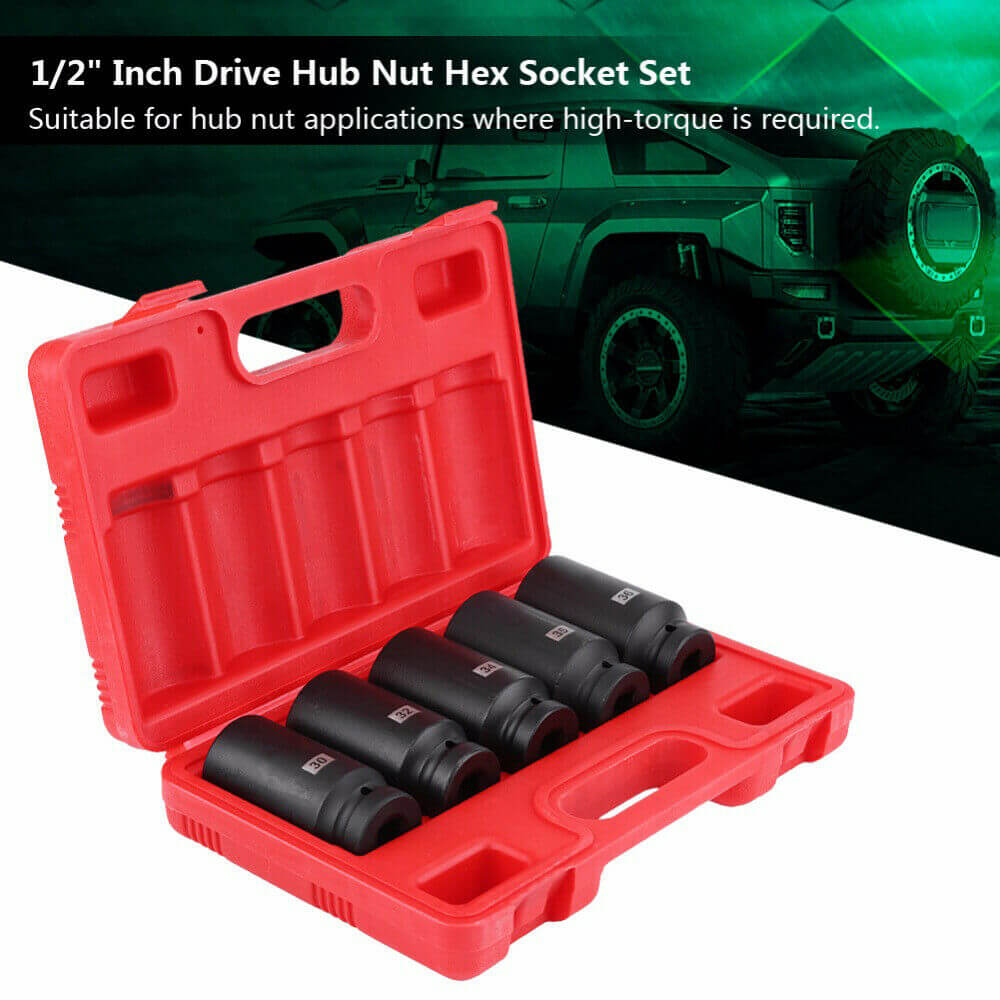 Drive Metric Axle Hub Nut Socket Set - BCBMALL
