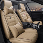 beige Luxury Leather Car Seat Covers