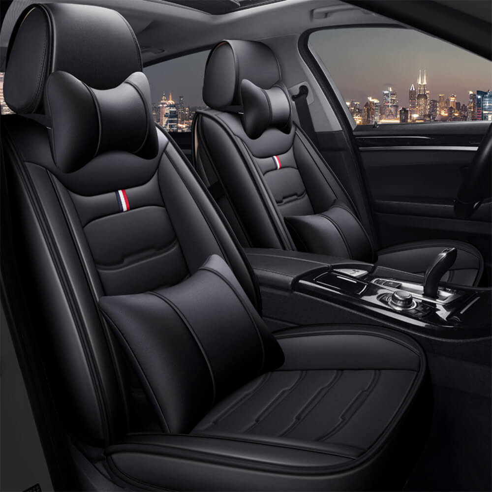 black front Luxury Leather Car Seat Covers