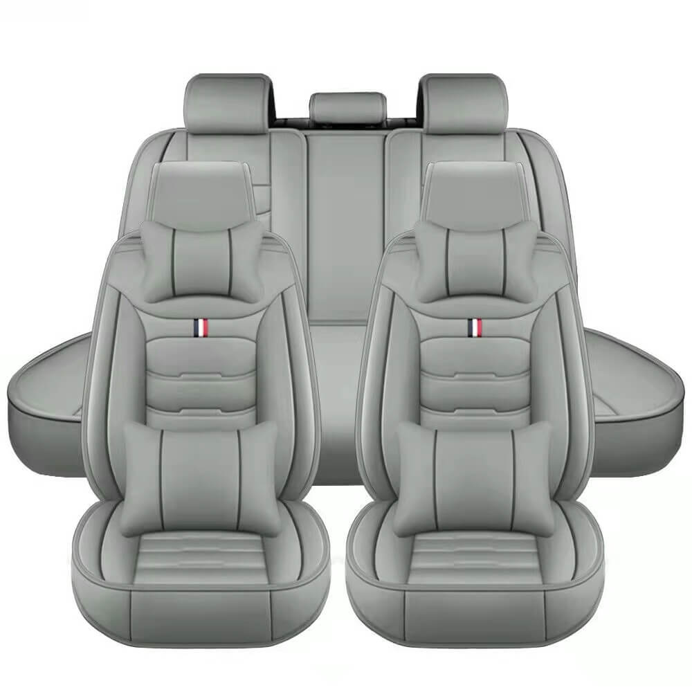 gray Luxury Leather Car Seat Covers