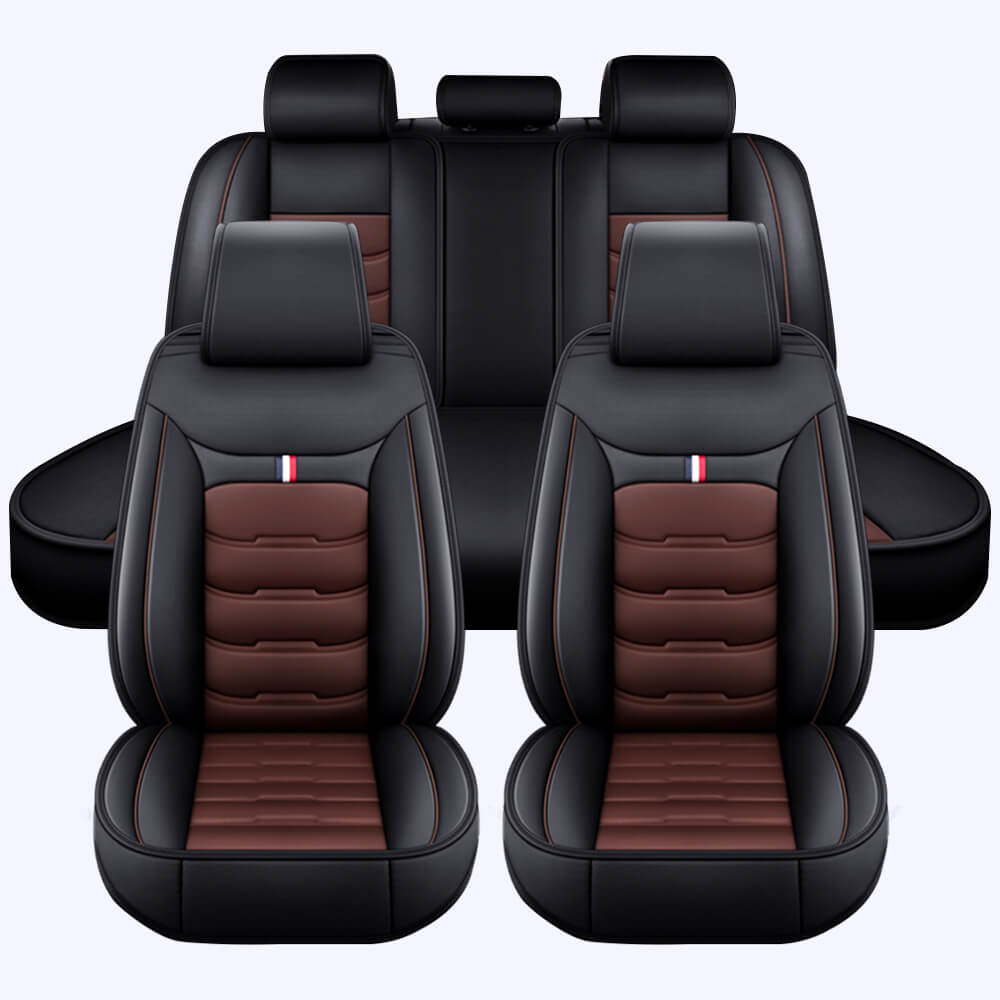 black coffee Luxury Leather Car Seat Covers
