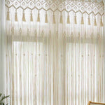 Display of Macrame Wall Hanging Bohemian Braided Curtain