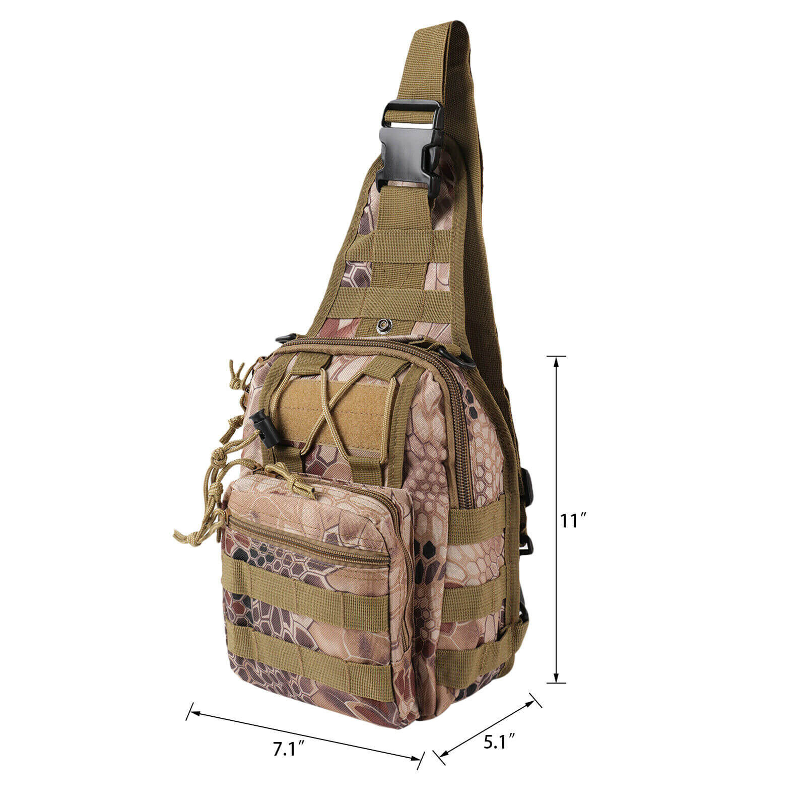 Men Outdoor Tactical Backpack brown size
