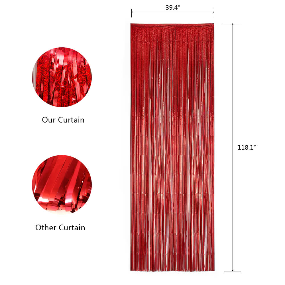Metallic Foil Fringe Curtain - BCBMALL