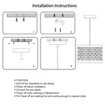 install steps of Adjustable Crystal Ceiling Light
